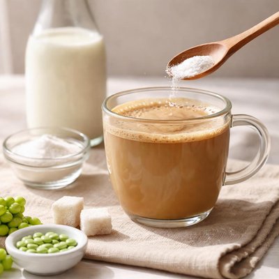 Coffee with stevia and semiskimmed milk