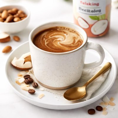 Coffee with traded joes almond and coconut creamer