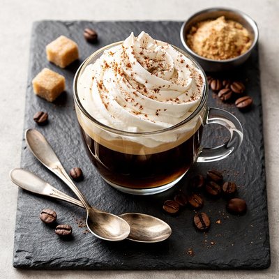 Coffee with whip cream