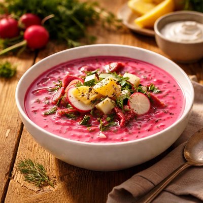 Cold beetroot soup