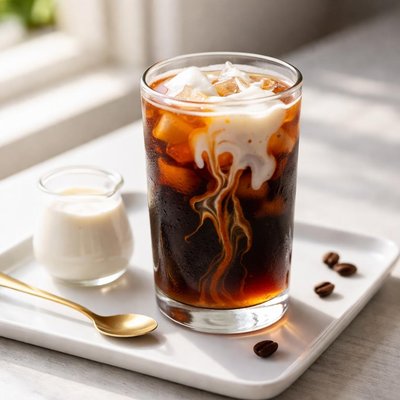 Cold brew coffee with sweet cream