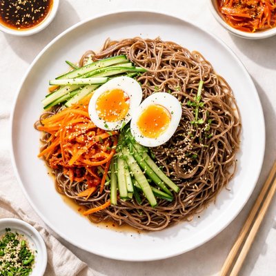 Cold buckwheat noodles