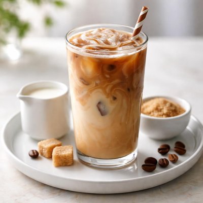 Cold coffee milk sugar