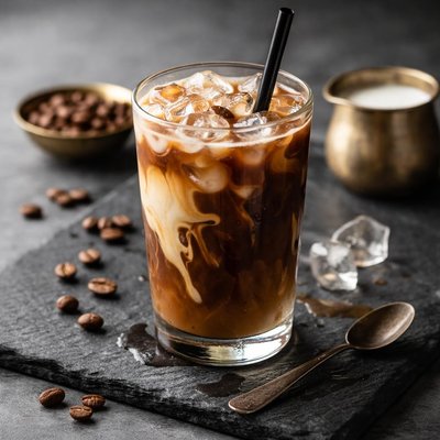 Cold coffee with milk