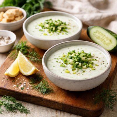 Cold cucumber soup