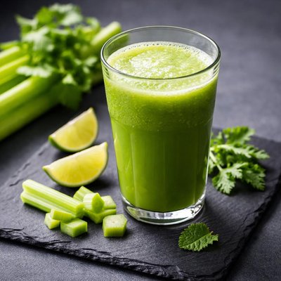 Cold pressed celery juice