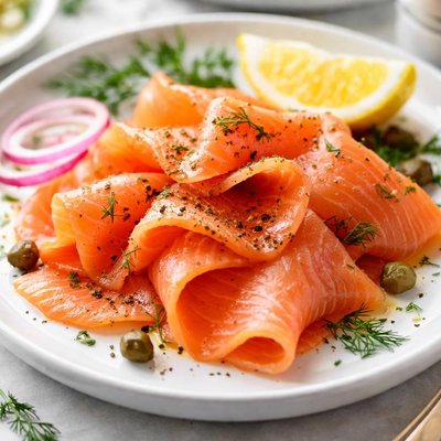 Cold smoked salmon