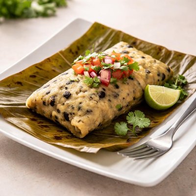 Colombian black bean tamale