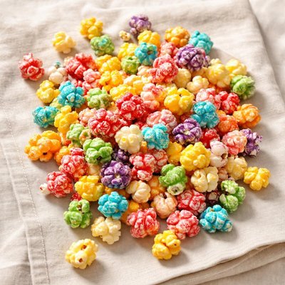 Colored popcorn