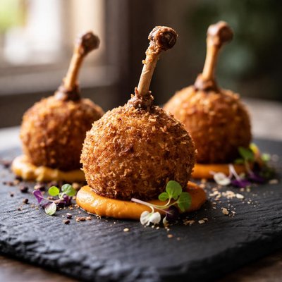 Confit duck leg bon bon