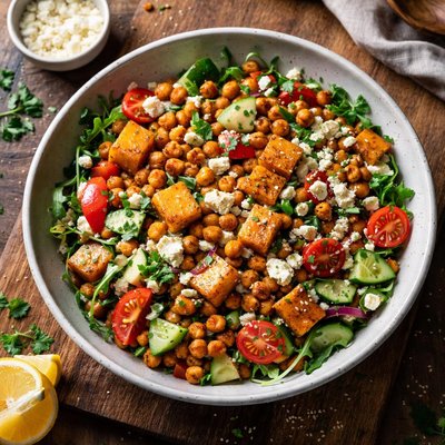 Cook unity roasted sweet potato and chickpea salad