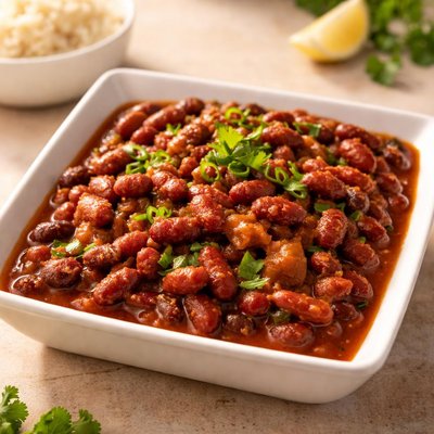 Cooked afghan red kidney beans