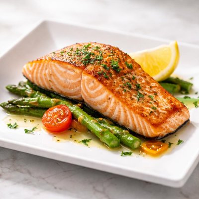 Cooked atlantic salmon