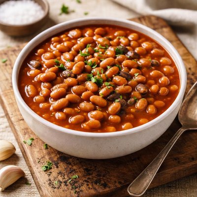 Cooked baked beans