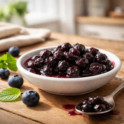 Cooked blueberries