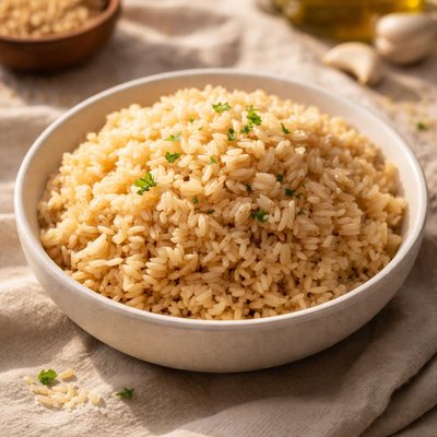 Cooked boiled brown rice