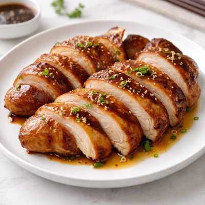 Cooked boneless skinless roasted chinese chicken