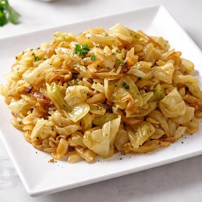 Cooked cabagge with onions