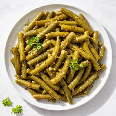 Cooked canned green beans