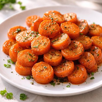 Cooked carrot slices