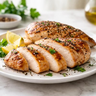 Cooked chicken breasts
