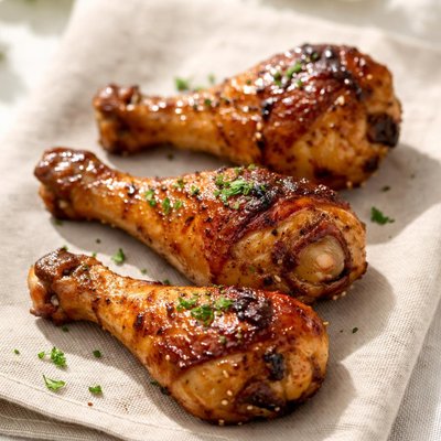 Cooked chicken drumstick with bone