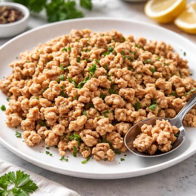 Cooked chicken mince