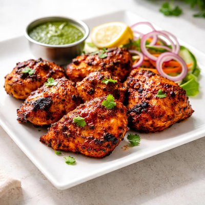 Cooked chicken tikka