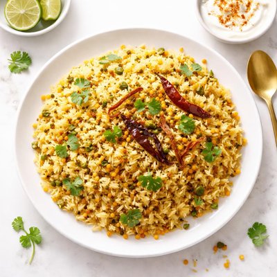 Cooked dhal rice