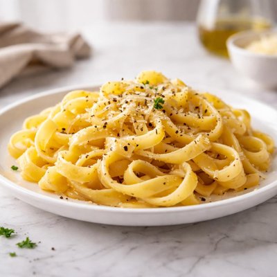 Cooked fresh egg pasta