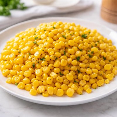 Cooked frozen corn