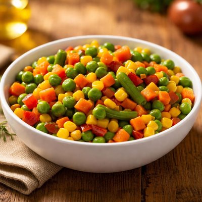 Cooked frozen mixed vegetables
