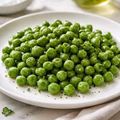Cooked green peas