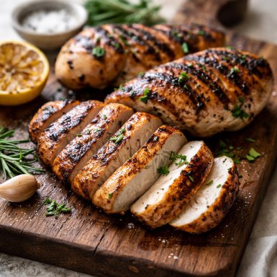 Cooked grilled chicken