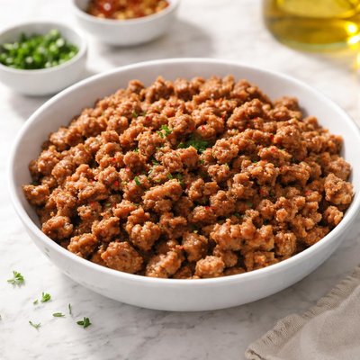 Cooked ground sausage