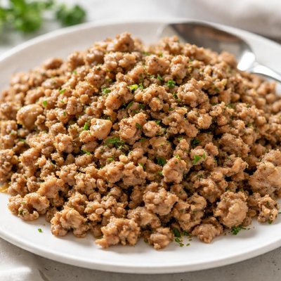 Cooked ground turkey