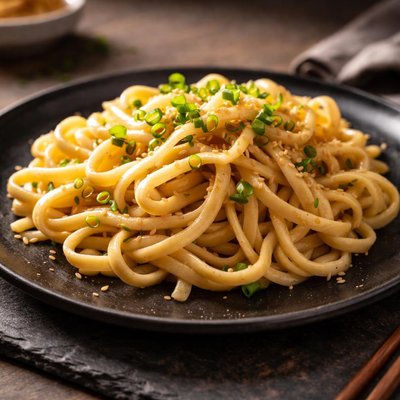 Cooked homemade noodles