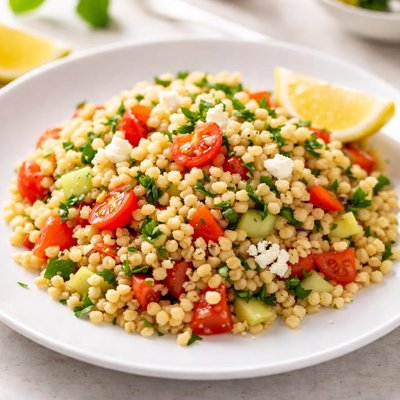 Cooked israeli couscous