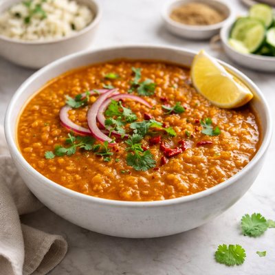 Cooked masoor daal
