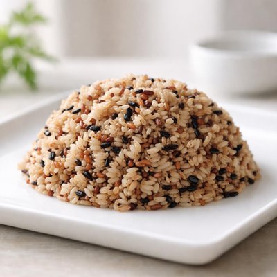 Cooked mixed grain rice