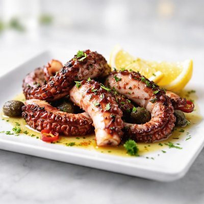 Cooked octopus