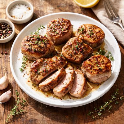 Cooked pork medallion