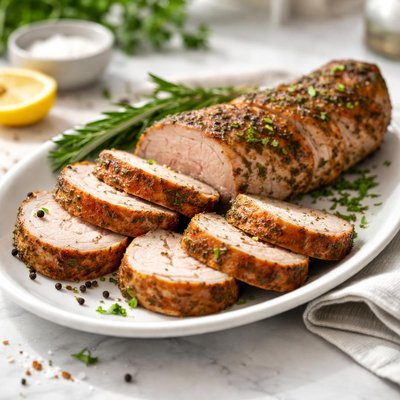 Cooked pork tenderlion