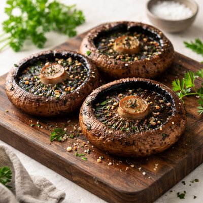Cooked portobello mushroom