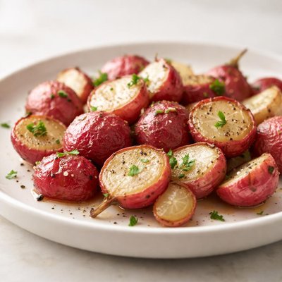 Cooked radishes