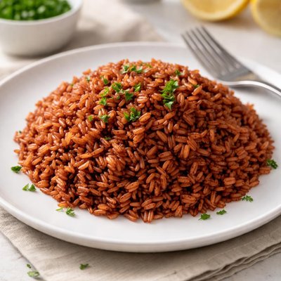 Cooked red rice