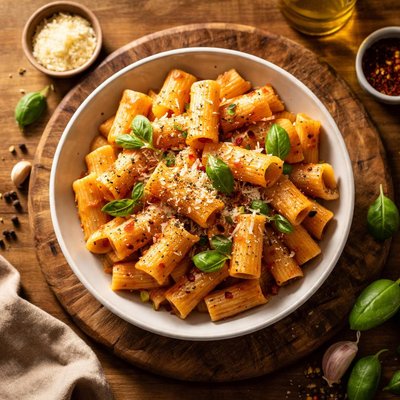 Cooked rigatoni