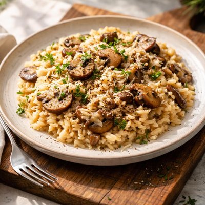 Cooked risotto