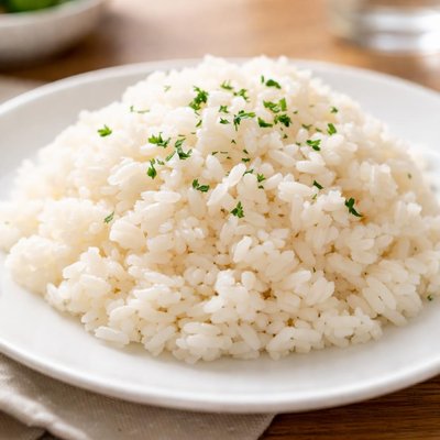 Cooked short grain rice