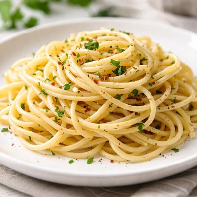 Cooked spaghetti noodles